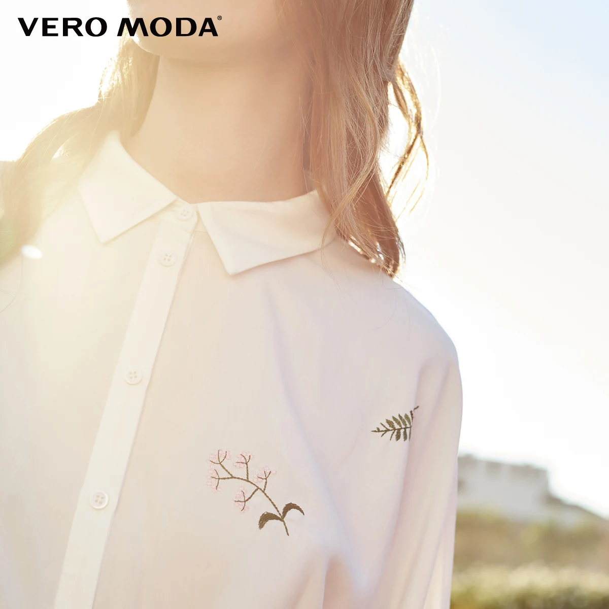 Vero Moda Новая женская цветочная вышивка 3/4 рукав летучая мышь блузка рубашка | 318331551