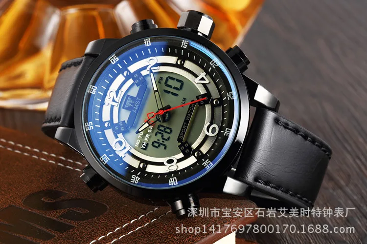 2020 di Promozione di Amst Vigilanza Calda di Stile Orologi Elettronici  Impermeabile Movimento Spot per il Commercio All'ingrosso 3015|Quartz  Watches| - AliExpress