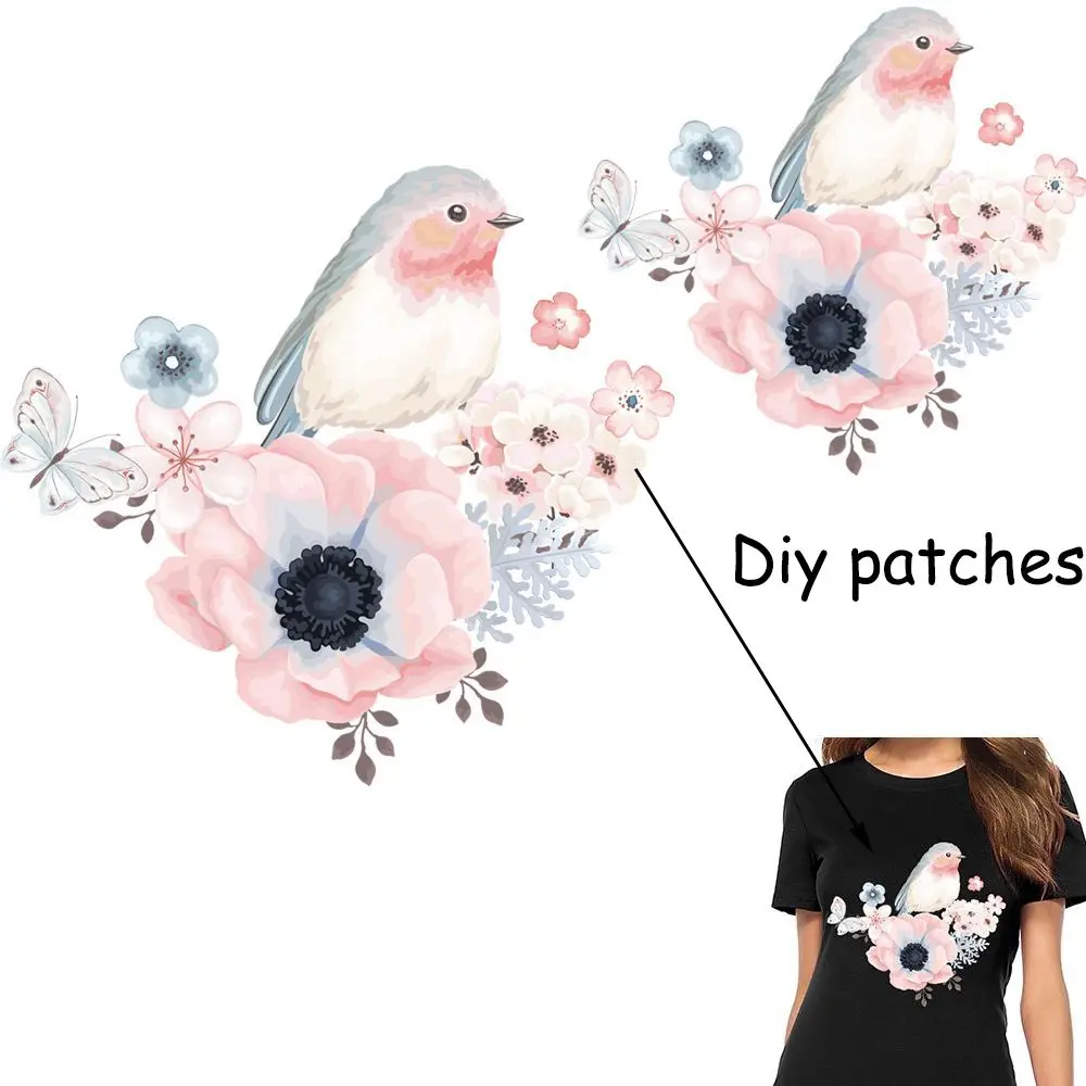 9WU_1ZW_Flower-Bird-Patch-Heat-Transfer-Iron-On-Patch-A-level-Washable-Clothes-Stickers-Easy-Print-By (1)