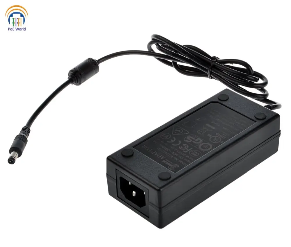 PoE Plus гигабитный Пассивный 6 портов инжектор с 24 в 60 Вт AC адаптер питания для