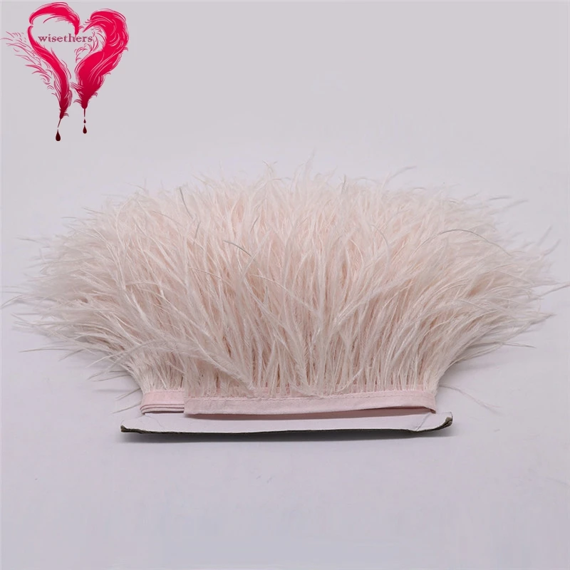 1 skin pink ostrich feather fringe 1
