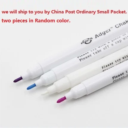 

2pcs Air Water Erasable Pen Easy Wipe Off Water Soluble Fabric Marker Pen Temporary Marking replace Tailor's Chalk for sewing