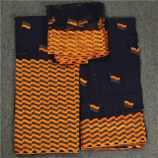 

Amazing 3pcs/set African cotton lace Swiss voile lace fabric and Frnech net lace material for sewing dress NCS13(2.5y+2.5y+2y)