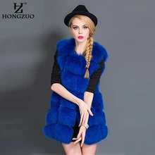 HONGZUO 2016 Winter Thick Warm Faux Fur Vest Women s Faux Fox Fur font b Coat