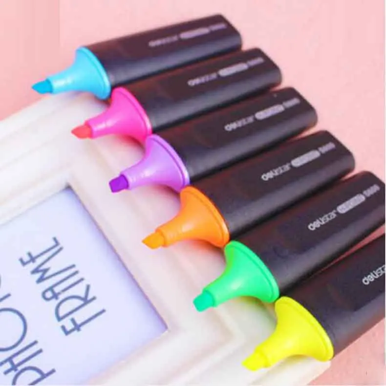 

Free shipping Fluorescent pen color graffiti mark pen stationery students focus on learning tool highlighter papelaria /D008