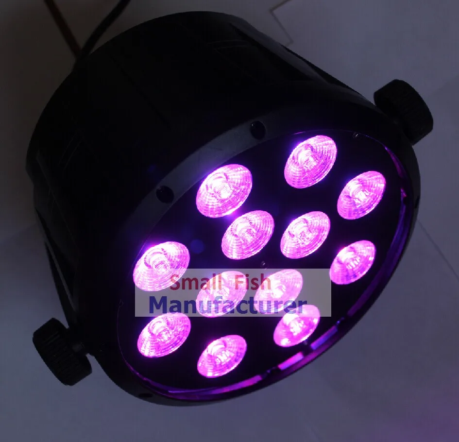 Горячая Led Par Can 12X10 Вт 4в1 RGBW Led Стандартный тонкий прожектор стробоскоп DMX клубный дискотечный Профессиональное Освещение сцены оборудование лазерный проектор