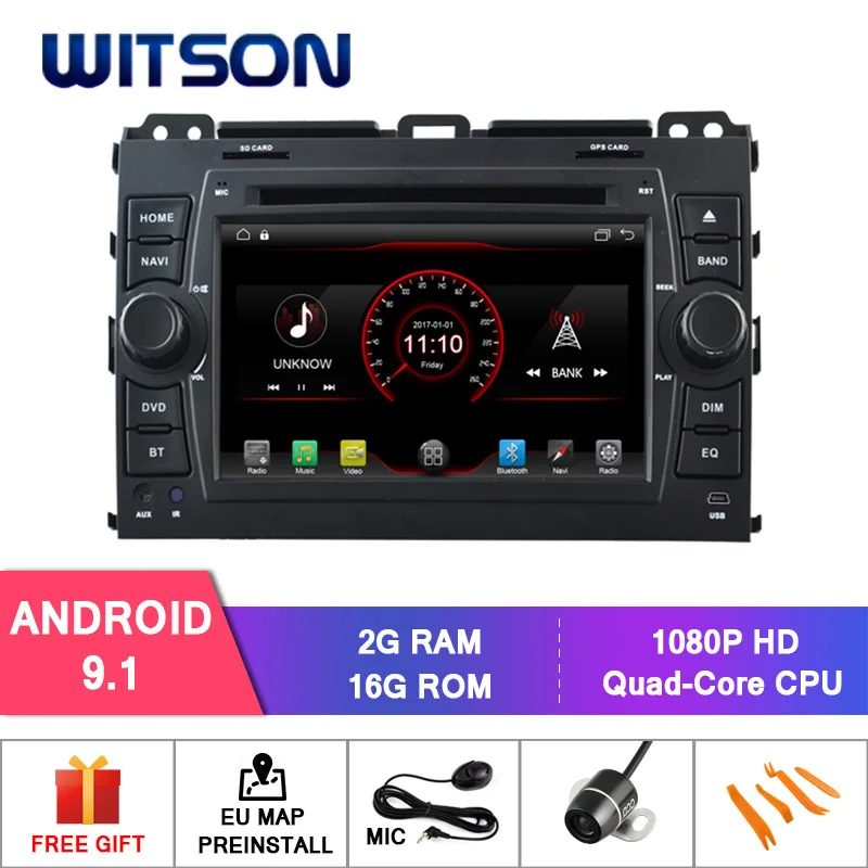 Top WITSON Android 9.1 CAR DVD PLAYER For TOYOTA PRADO 120 CAR AUDIO PLAYER WITH GPS MIRROR LINK/ 4G/DVR/DAB/OBD/TPMS SUPPORT 0 Top WITSON Android 9.1 CAR DVD PLAYER For TOYOTA PRADO 120 CAR AUDIO PLAYER WITH GPS MIRROR LINK/ 4G/DVR/DAB/OBD/TPMS SUPPORT 0