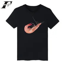 Just Do It Shrimp Funny Design XXS 4XL Print Black White Short Sleeve Tee Shirt Summer T Shirt Men Cotton Gray Soft Clothing