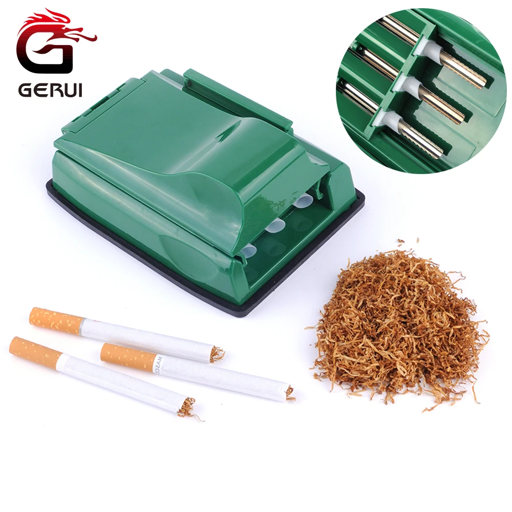 GERUI 3 трубки 8 мм сигареты прокатки машина табак ролик прокатки портативный бумажная машина сигареты производитель для курения 005B