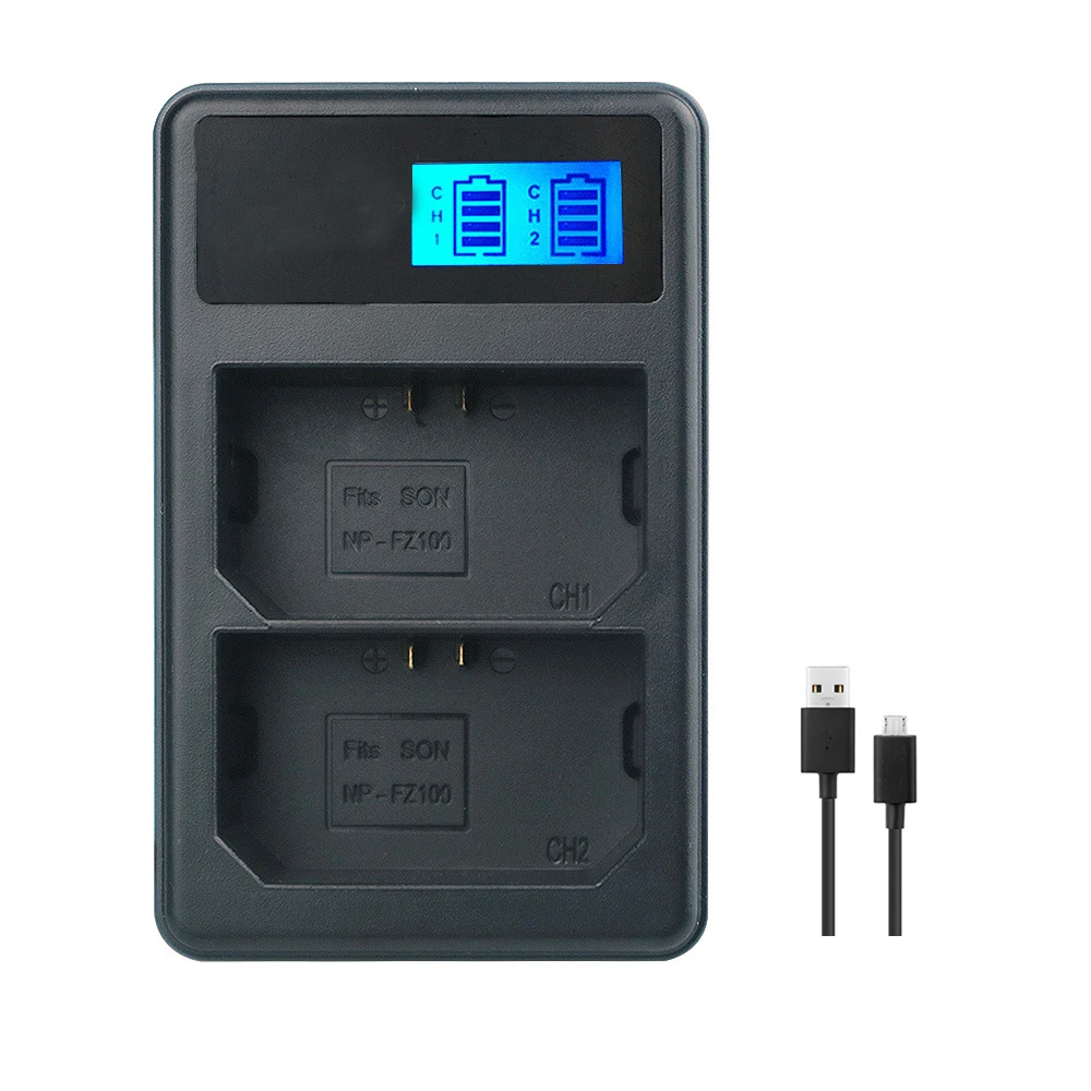 Skup NPFZ100 np fz100 baterii NP FZ100 bateria + LCD ładowarka do sony ILCE 9 A7m3 a7r3 A9 A9R 7RM3 BC QZ1 alfa 9 9S 9R aparat cyfrowy