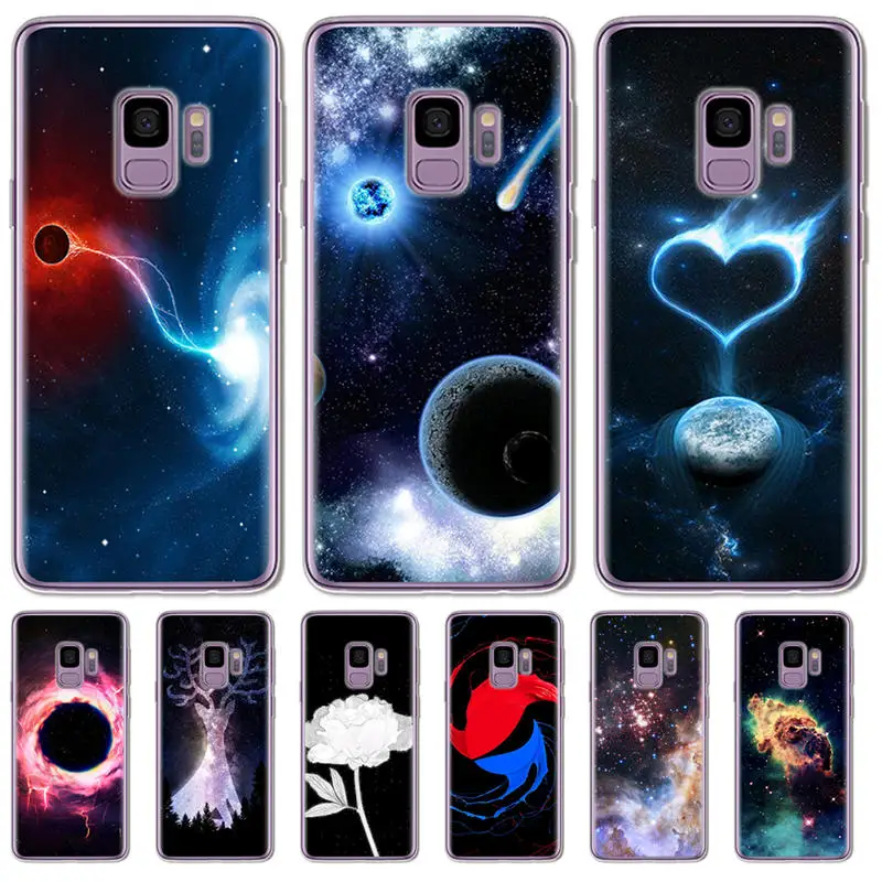 For Samsung Galaxy S6 S7 S8 S9 Edge Plus shell Soft Silicone TPU coque capa Starry sky phone Case Cover etui funda Romantic cool |