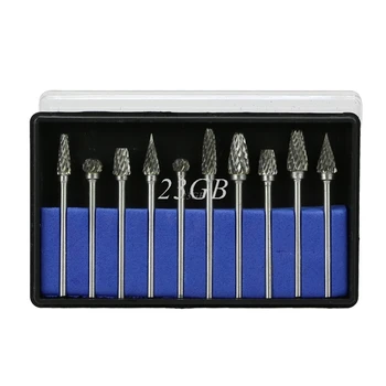 

2.35*6mm Tungsten Steel Burs Dental Lab Burrs Tooth Drill 10PCS/SET A07_15