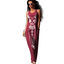 jinggton Women Casual Sleeveless Boho Long Cocktail Party Beach Dress Floor length dress