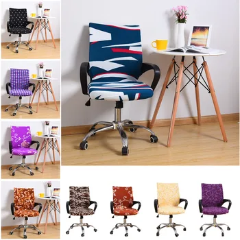 

Office Chair Covers Dining Computer Chair Cover for Office Chairs with Armrest Elastic Seat Covering Protector Slipcover
