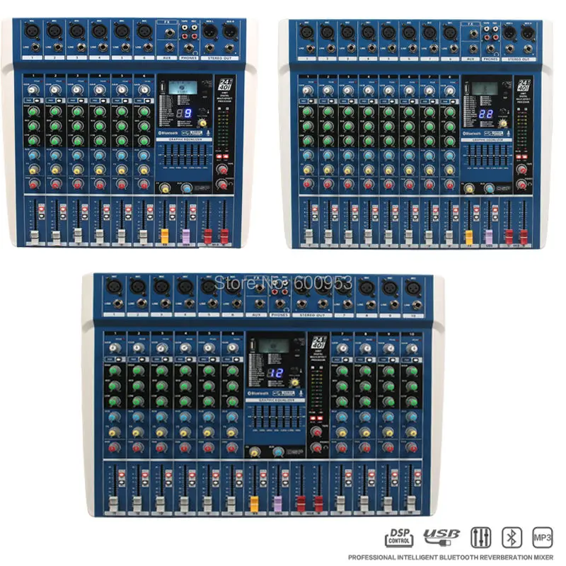 MICWL 6 8 10 Way Bluetooth 24 бит DSP цифровой эффект 40 кГц живой Студийный микрофон консольный