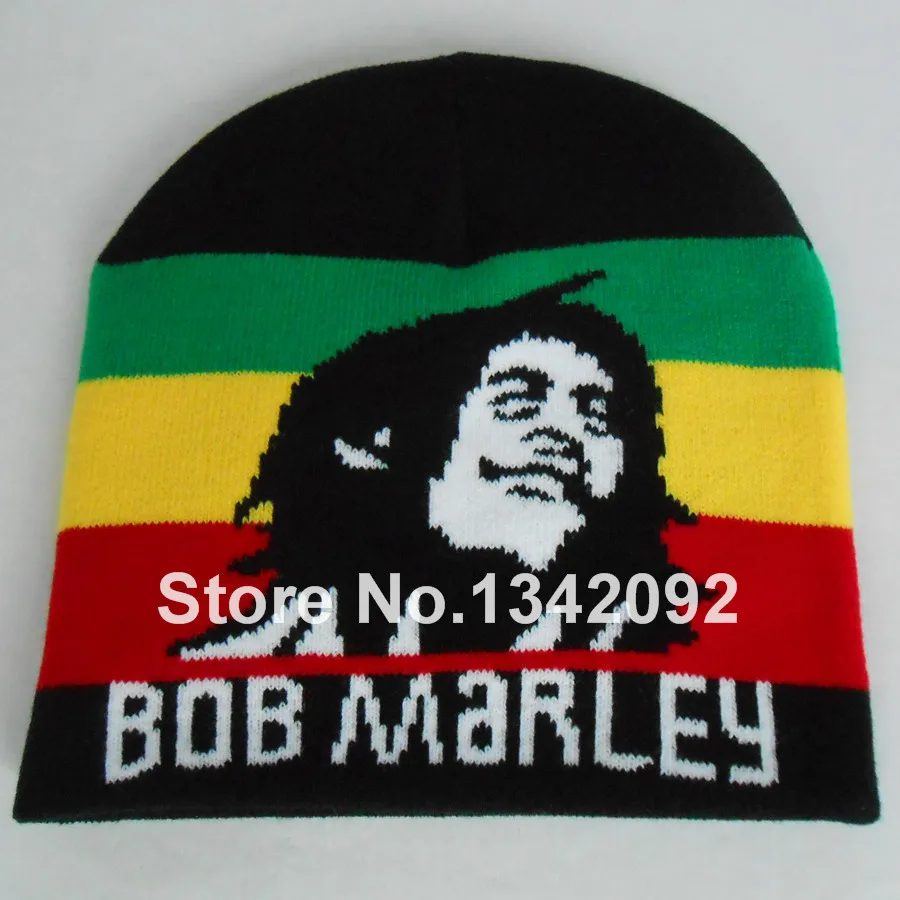 12 шт/партия раста цвет Skully Beanie Шляпа Ямайка рэгги Боб Марли пом вязаный Череп Кепка Gorro