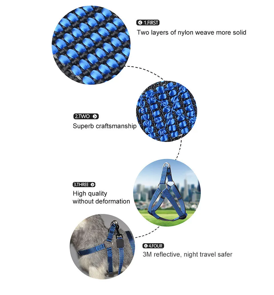 N10 светоотражающий нейлоновый собачий поводок для питомца кота ошейник для собак Жилет для прогулок привести высокое качество ремни безопасности для средних и больших собак