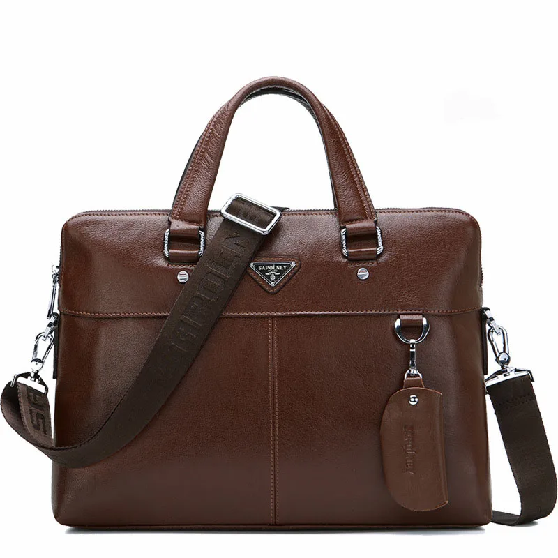Первый слой кожаный портфель, мужская кожаная портативный high-end поперечного сечения сумок для деловых людей