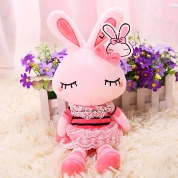 

lovely beauty pink rabbit dolls plush kids toys With sleeping baby Bunny Stuffed Animal Toy gifts with girl Birthday Gift