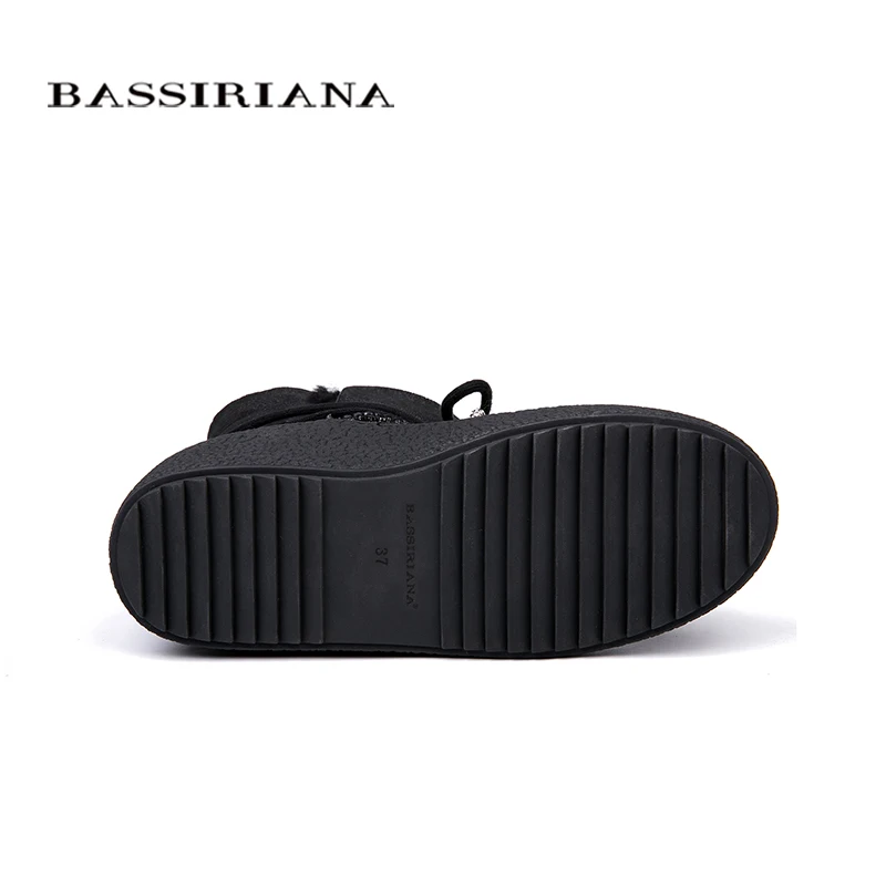 BASSIRIANA/зима Ботинки женские дубленки snowboots черный серый 35 40 Бесплатная