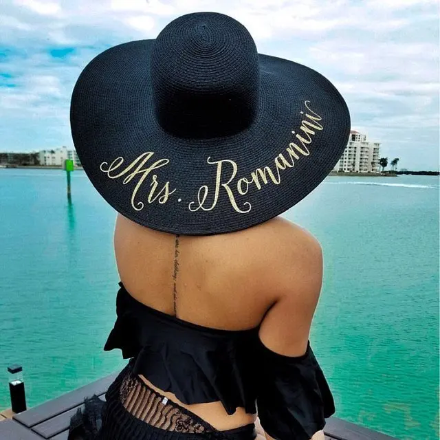 Customize-beach-wedding-bride-floppy-Mrs-Sequin-Sun-Hats-Honeymoon-bridesmaid-maid-of-honor-bridal-shower