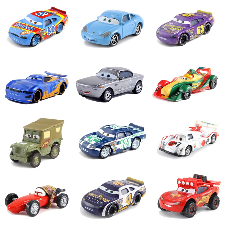 Disney Pixar Cars 2 Lightning McQueen Mater Jackson Storm Ramirez 1:55 литой автомобиль металлический сплав