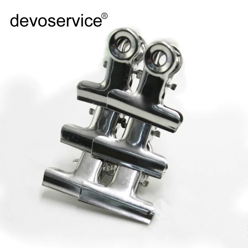 10pcs Mini 20mm Stainless Steel Round Ticket Holder Office