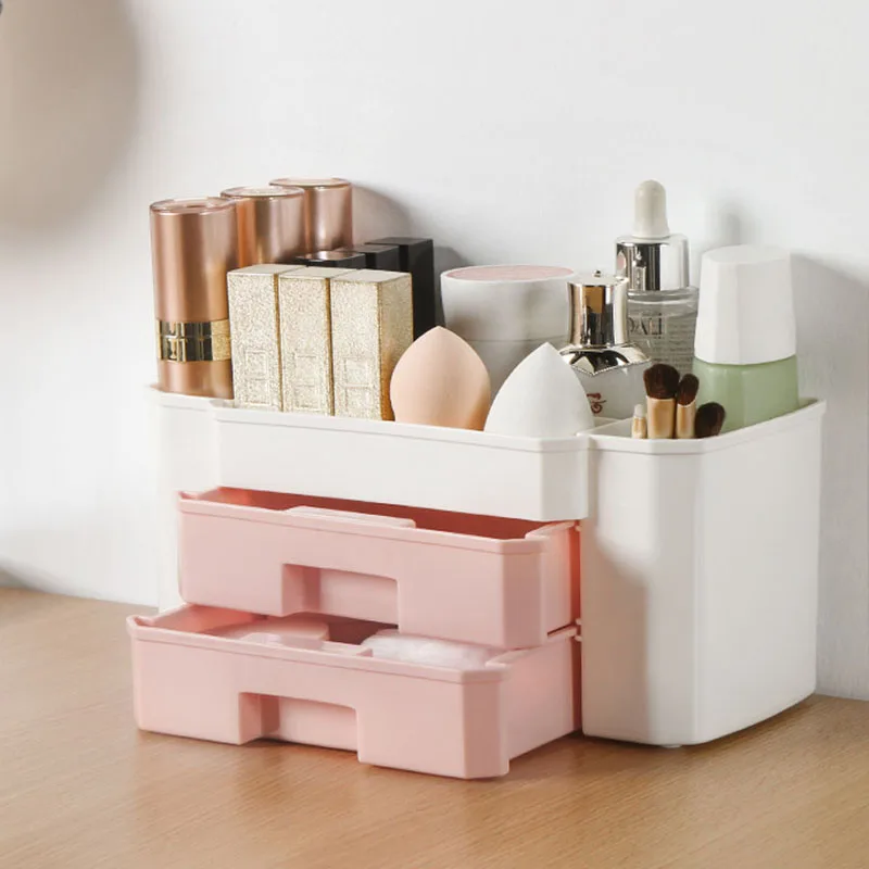 

050 Multifunctional Cosmetic receipt box desktop drawer type household jewelry box dresser skin care lipstick box 24*11*11cm