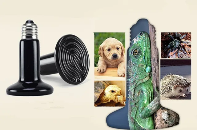 1 Pcs Reptile Pet No Light Far Infrared Ceramic Heating Lamp E27 Small Mini Heat Lamp 25W 50W 75W 100W 3