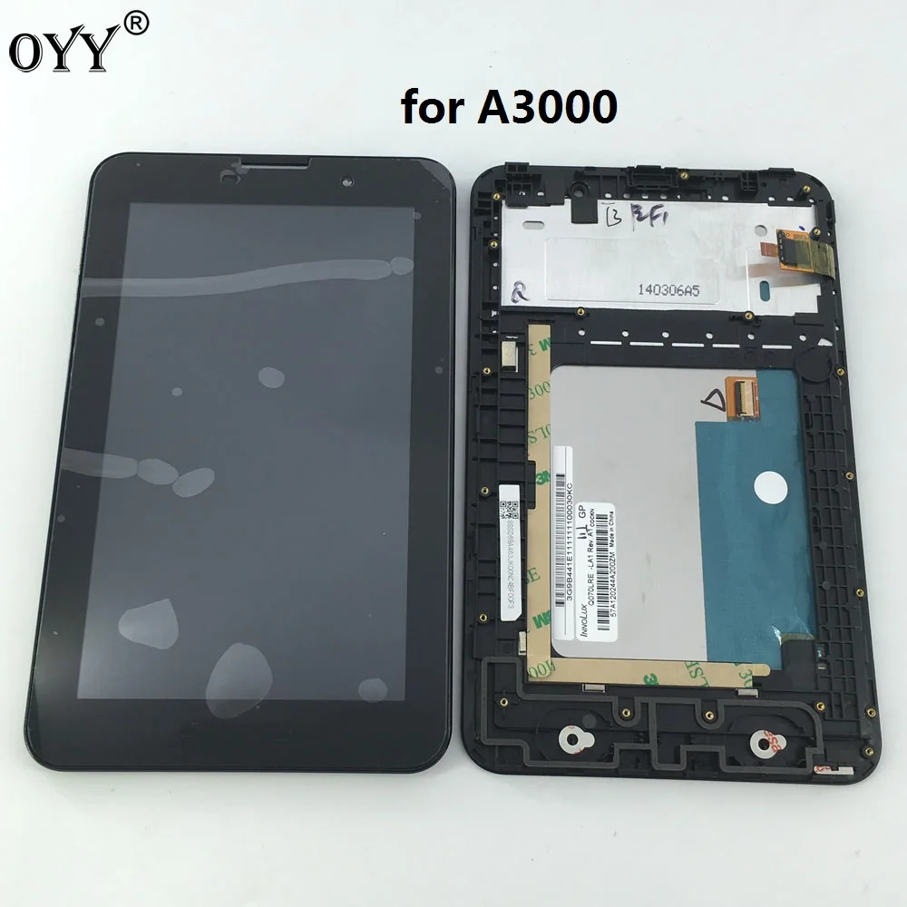 Skup Używane części wyświetlacza LCD + montaż digitizera ekranu dotykowego z części wymienne do ramy dla Lenovo IdeaTab A3000 A3000 H