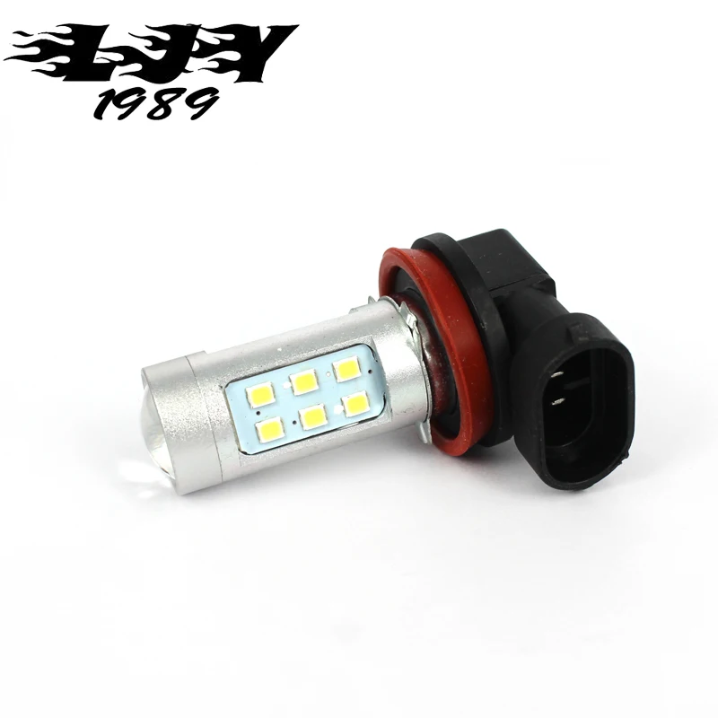 2pcs H11 LED canbus 21 2835 SMD Bulbs Reflector Mirror Design For Fog