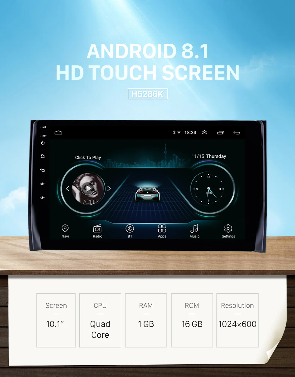 Perfect Harfey 10.1inch 2 din Android 8.1 GPS car Radio for 2017-2018 Skoda Diack with HD Touchscreen WIFI support Carplay Backup camera 0