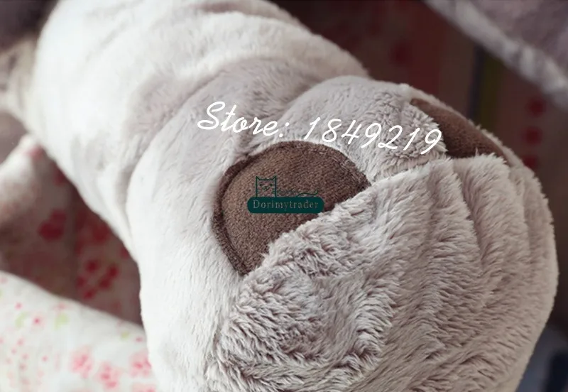 Dorimytrader 120 ( Full Length ) Plush Cartoon Elephant Toy Giant Animal Grey Doll Baby Present DY61222 (2)