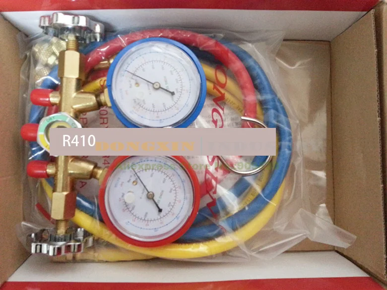 

A C Manifold gauge HS-536G-410A collector for R410 with 3 colorful 1M hose