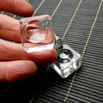 

CubeThe Ball Base K9 Glass Base Synthesis Crystal Sphere stand 25mmx25mmx15mm