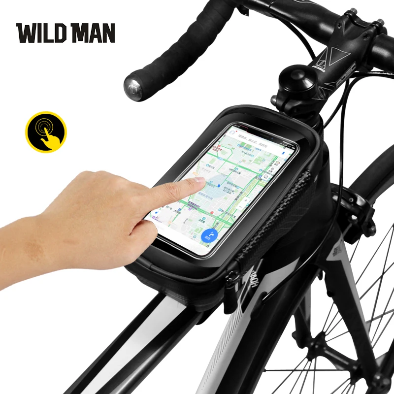 WILDMAN Road Bike MTB Waterproof Cycling Hard Shell Front Top Tube Frame Bag