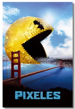 

Custom Canvas Wall Paintings Pixels Movie Poster Pixels Wall Sticker Mural Game Pac-Man Wallpaper Kids Bedroom Decoration #0433#