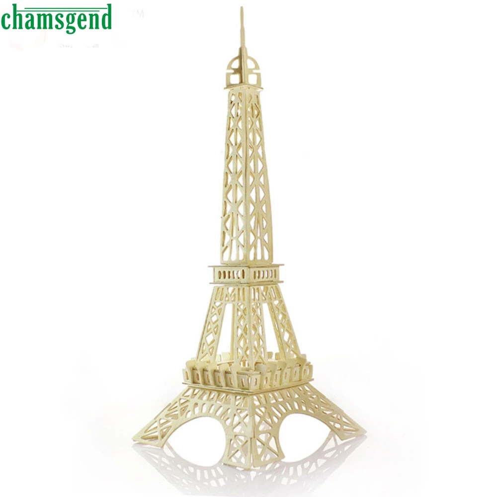 

CHAMSGEND Modern Eiffel Tower 3d jigsaw puzzle toys wooden adult children's intelligence toys hot Mar29