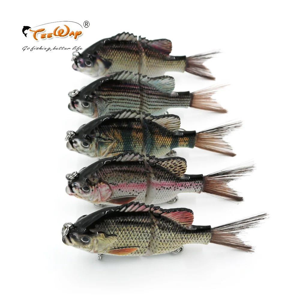1 قطع 12.5 سنتيمتر 38 جرام 2-segement teeway isca الاصطناعي موسكي بايك إغراء الصيد السحر swimbait crankbait الصلب بيت الصيد التبعي
