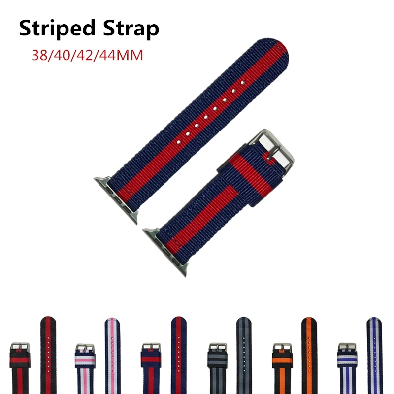 Нейлоновый ремешок для Apple Watch Band 4 44 мм 40 iWatch 3 42 38 спортивный Ремешок Браслет