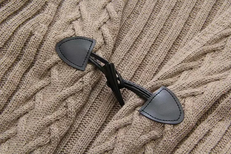 Black Más Tamaño blue Cardigan Señora Mujer Bolsillo Mujeres Giro Larga Otoño 2018 Punto Suéter Invierno Oversized khaki Delgado De Cardigans Botton qxwIHU