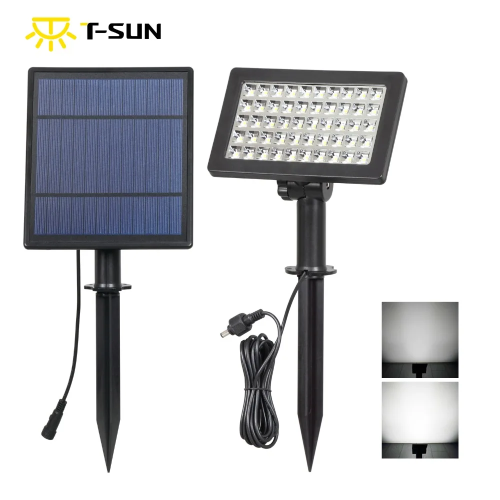 T-SUNRISE 5W 50 leds Solar Lamp Solar Powered Lighting LED Garden Light Solar Spotlight Waterproof for Tree, Patio, Yard T-SUNRISE 5W 50 leds Solar Lamp Solar Powered Lighting LED Garden Light Solar Spotlight Waterproof for Tree, Patio, Yard