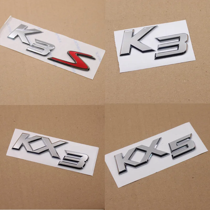 

Car Styling ABS Plastics Sticker For Kia K2 K3 K3S K3DCVVT K3S K4 K5 KX3 KX5 Letter Logo Brand Tail Trunk Emblem Sticker Decal