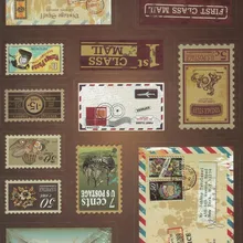 ПВХ Ретро Stamp Конверт Стикеры Водонепроницаемый Тетрадь Desktop персонализированные скейтборд велосипед Чемодан ноутбука Стикеры s