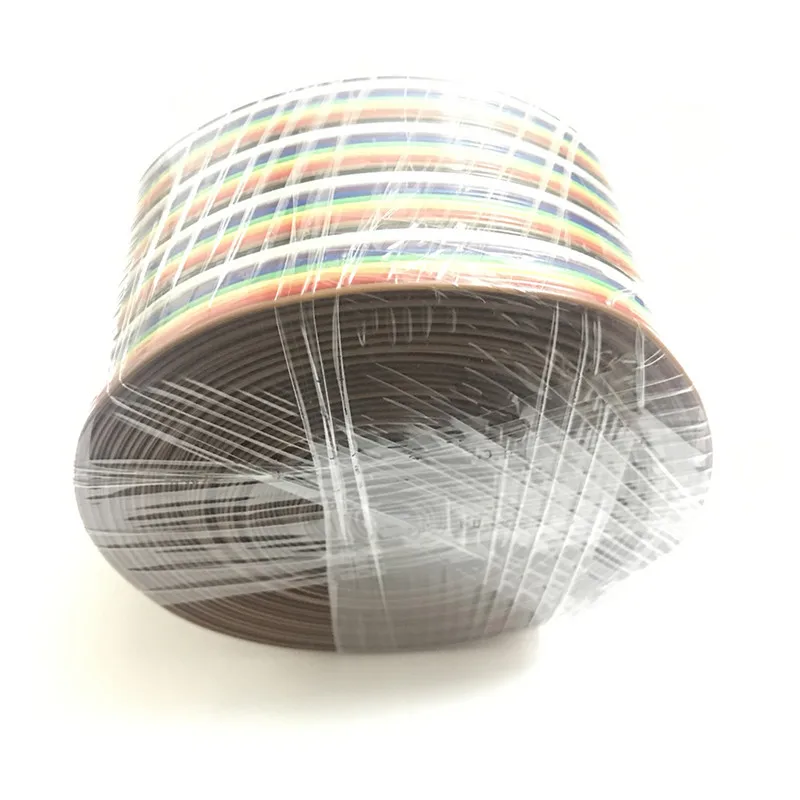 20 Meters Length Dupont Jumper Cable Wire 40 Pin Connector 0.127mm Ribbon Rainbow Cable 28awg Dupont Line                        (6)