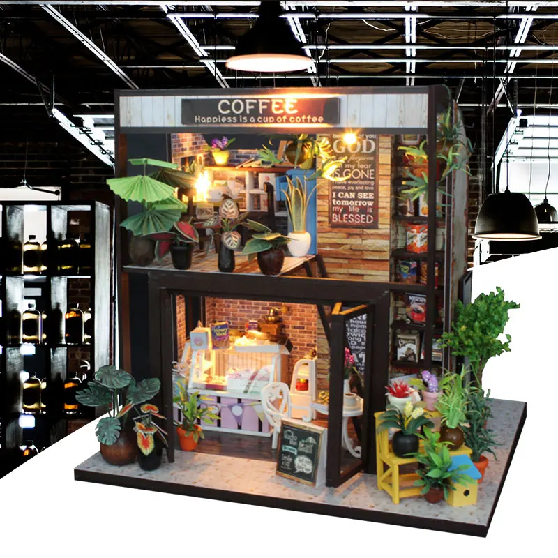 

Coffee Shop DIY House DIY Coffee Shop DIY Flash Toy Handmade