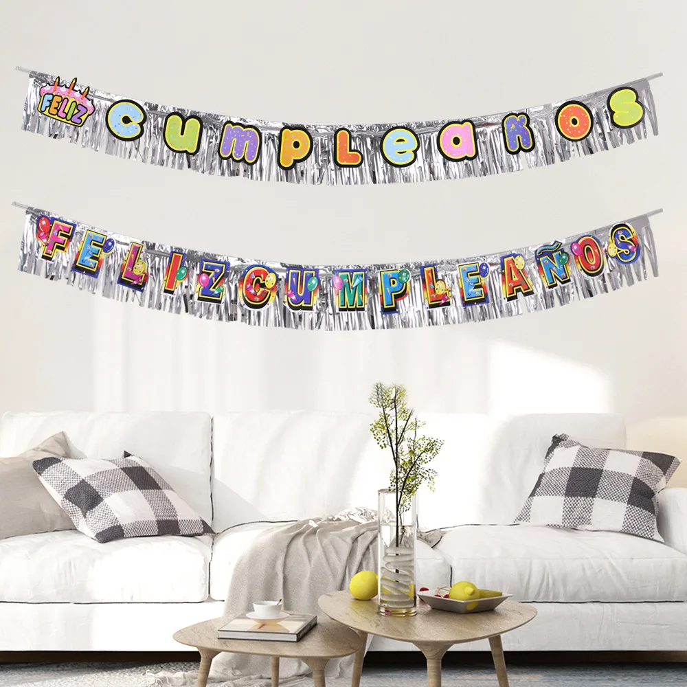 FELIZ CUMPLEANOS, для первого дня рождения, для мальчиков, вечерние, с днем рождения, баннер, для детского дня рождения, украшения
