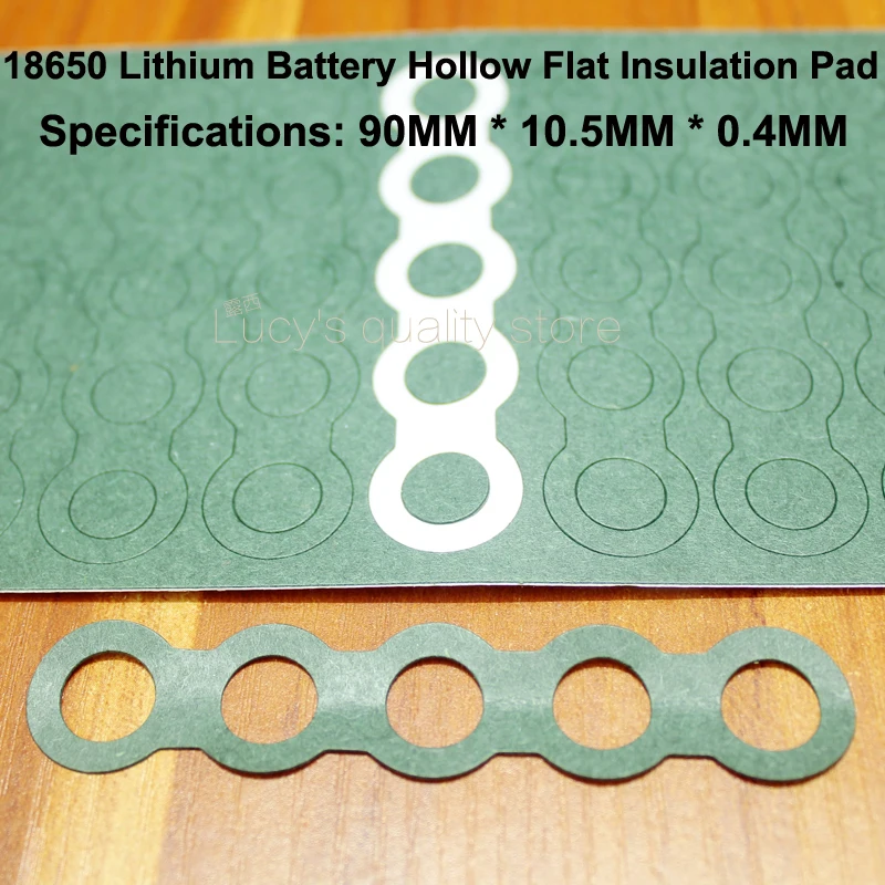 

100pcs/lot 18650 Lithium Battery Positive Insulation Gasket Meson 5s Hollow Flat Head Paper Pad Accessories