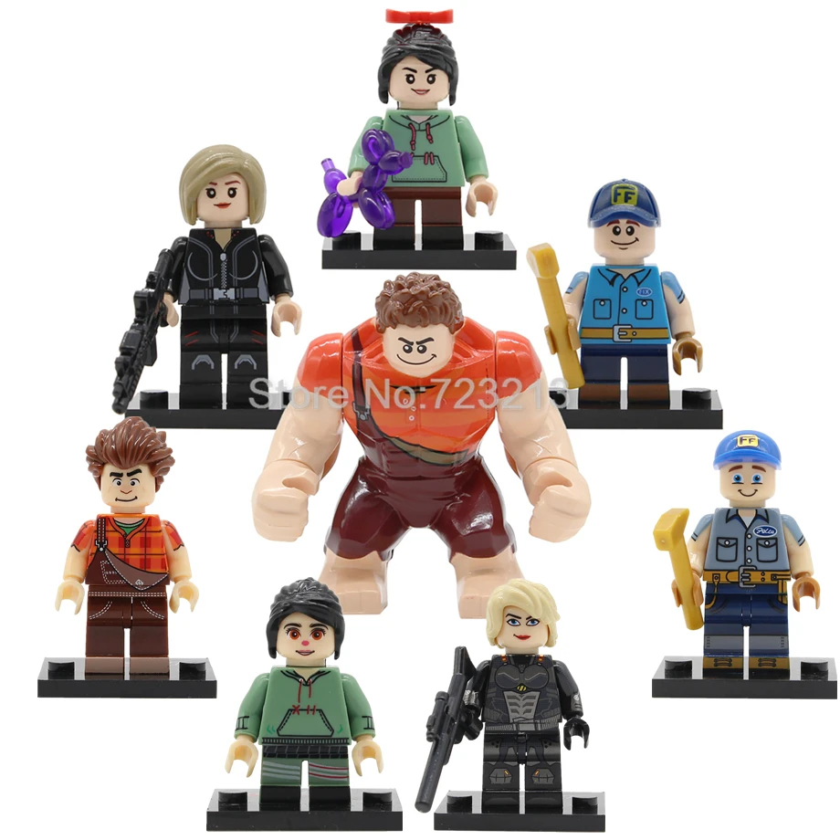 

Single Movie Wreck-It Ralph Figure Vanellope von Schweetz Fix-It Felix Tamora Jean Building Block Bricks Kits Toys MG9007