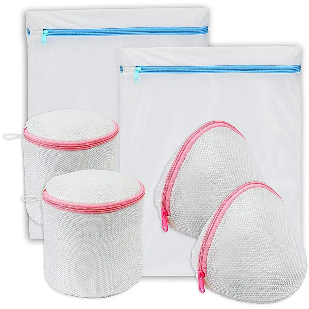 

6Pcs Thickened Bra Underwear Clothes Washing Mesh Bag Zipper Net Laundry Pouch hot